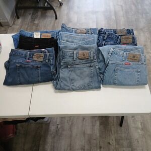 Grade A Wholesale 9pc (2 NWT) Wrangler Mens Jeans Sizes 36-52 Premium Lot